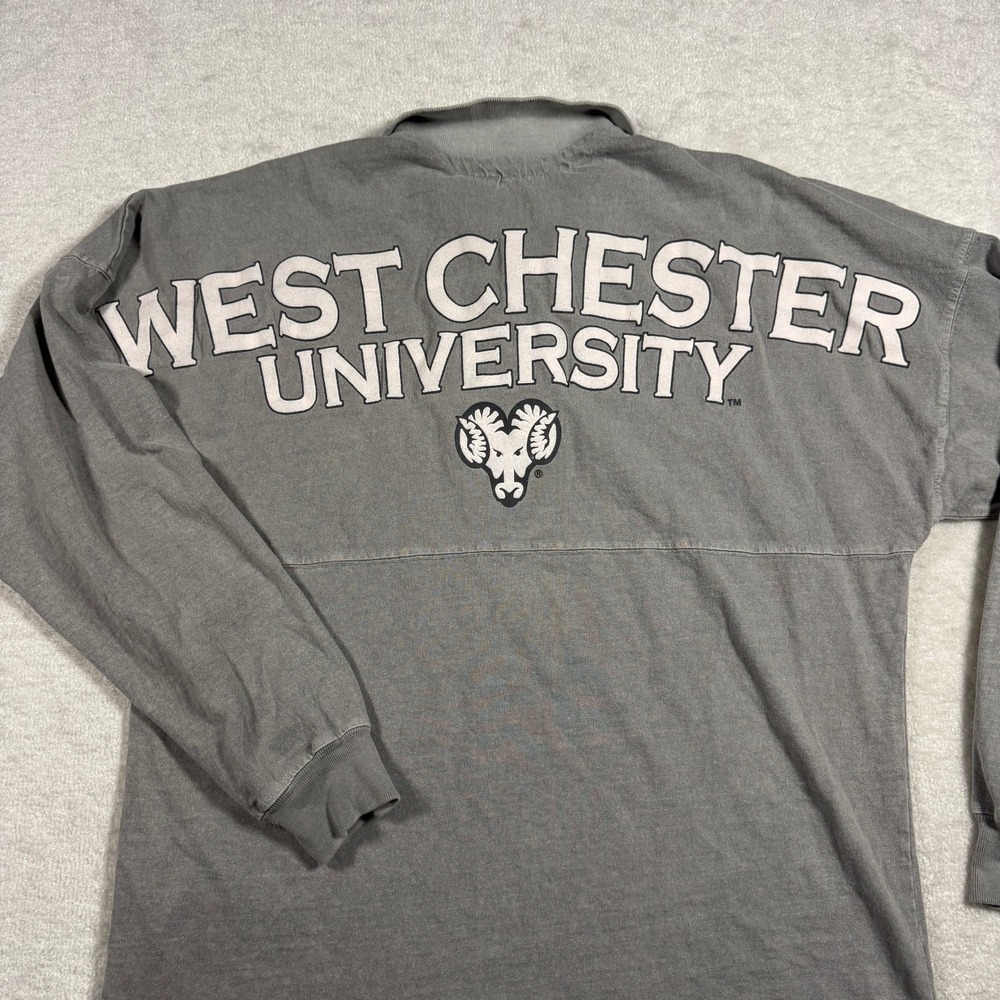 Spirit Jersey West Chester Univ Golden Rams‎ Rugby Shirt Mens S Gray
